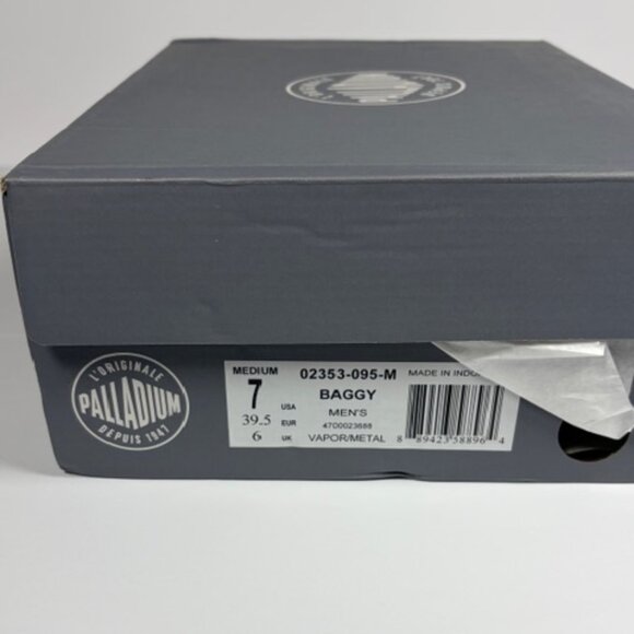 Palladium Baggy Boots Vapor Grey Canvas High Top Fold Down Men’s 7 Women’s 9 - Picture 13 of 16